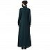 Casual Dress abaya with Pleats- Bottle Green Casual Dress abaya with Pleats- Bottle Green